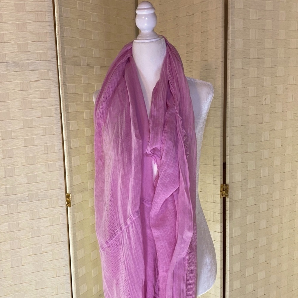 PINK LILAC SHEER SUMMER INFINITY SCARF - BARBIECORE GUC